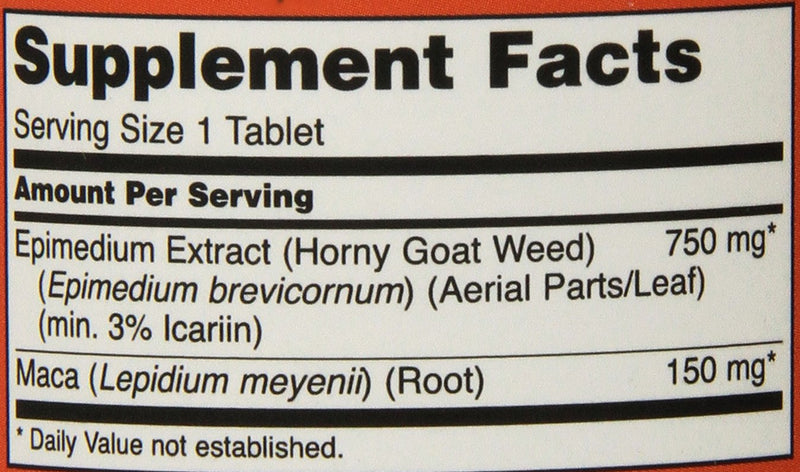 NOW Foods Horny Goat Weed 750 Mg 90-Tablets - NewNest Australia