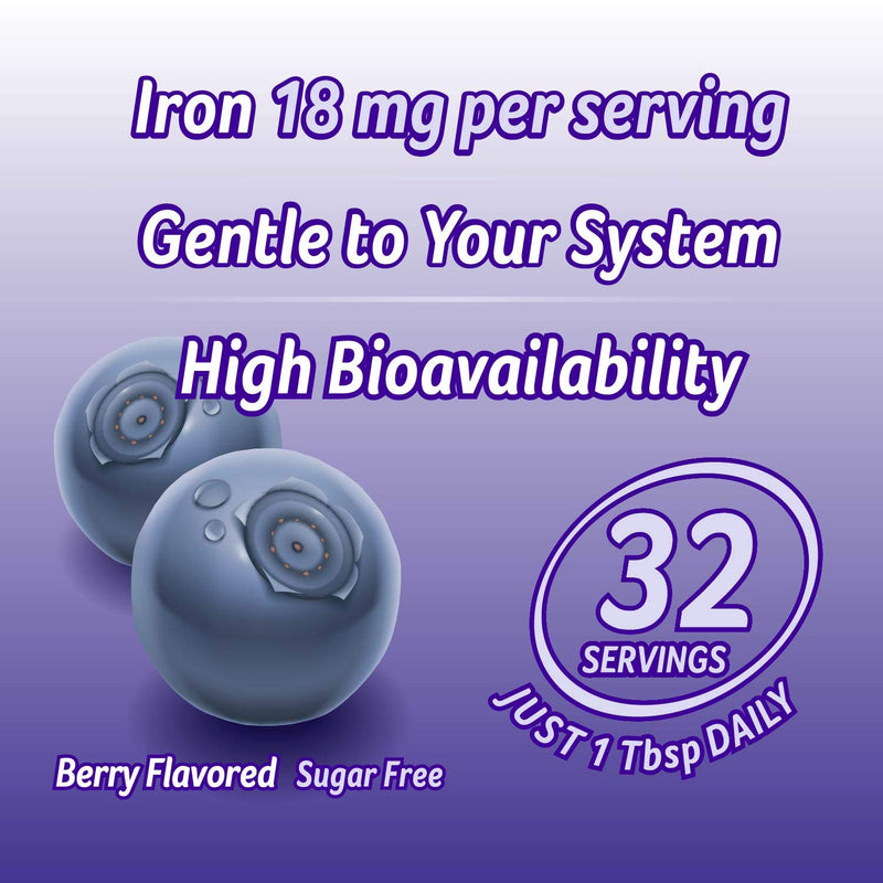 Liquid Mineral Supplement, Iron, Natural Berry, 16 Ounce 16 Fl Oz (Pack of 1) - NewNest Australia