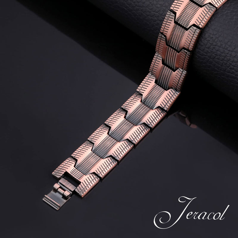 Jeracol 99.99% Soild Copper Magnetic Bracelets for Men,3X Ultra Strength Magnets(3500 Gauss) Magnetic Bracelets,Magnetic Wristband Brazaletes for Anniversary,Adjustable Size&Jewelry Gift Box C-copper - NewNest Australia