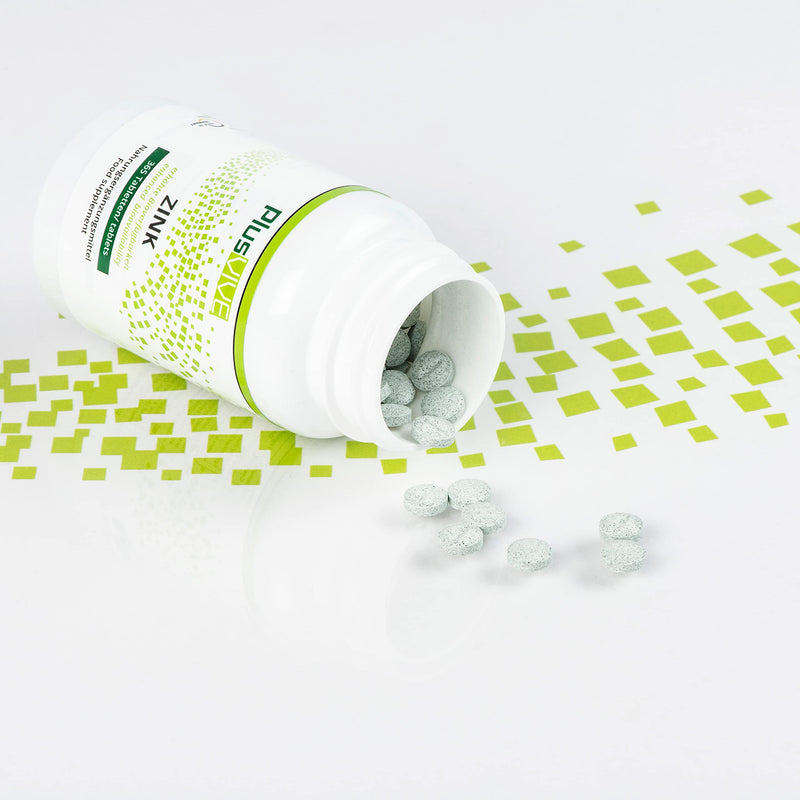 PlusVive - Zinc 365 tablets - annual supply - high dosage: 25 mg of pure zinc from zinc bisglycinate per tablet - vegan single - NewNest Australia