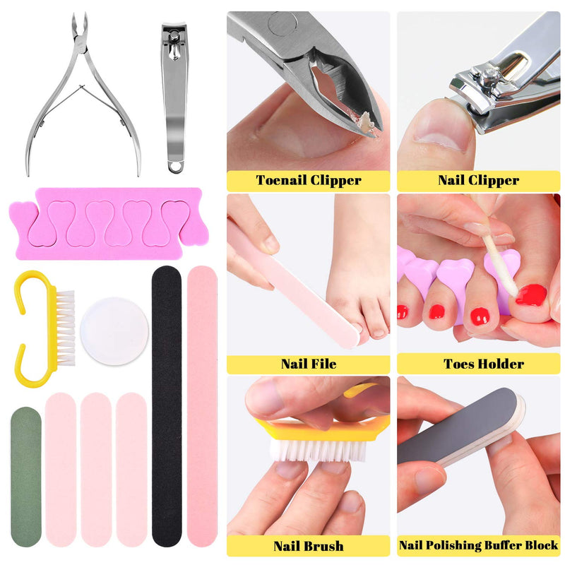 Foot File Pedicure Set, 30 in 1 Foot Files Foot Care Scrubber Kit Hard Skin Remover Feet Scrub for Women Men Salon or Home - NewNest Australia