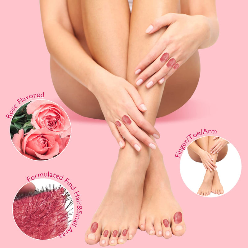 Lifestance 450 G Waxing Beads Formulated For Beginners, Wax Beads With 10 Wooden Spatulas For Hair Removal, Rose Wax Hair Removal Beads For Fine Hair, Face, Eyebrow, Arms, Fingers And Toes - NewNest Australia