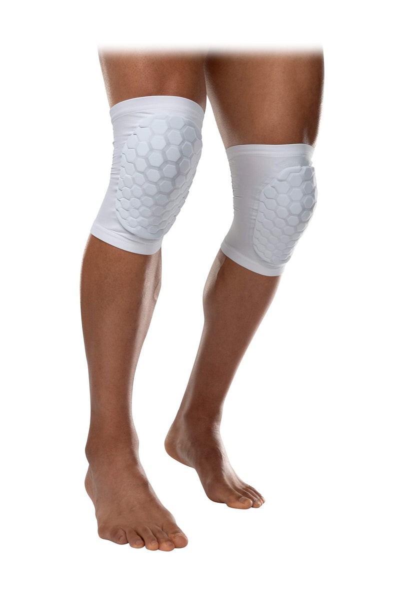 Mcdavid 6440 Hex Knee Pads/ Elbow Pads/ Shin Pads for Volleyball, Basketball, Football & All Contact Sports, Youth & Adult Sizes, Sold as Pair (2 Sleeves) Small White - NewNest Australia