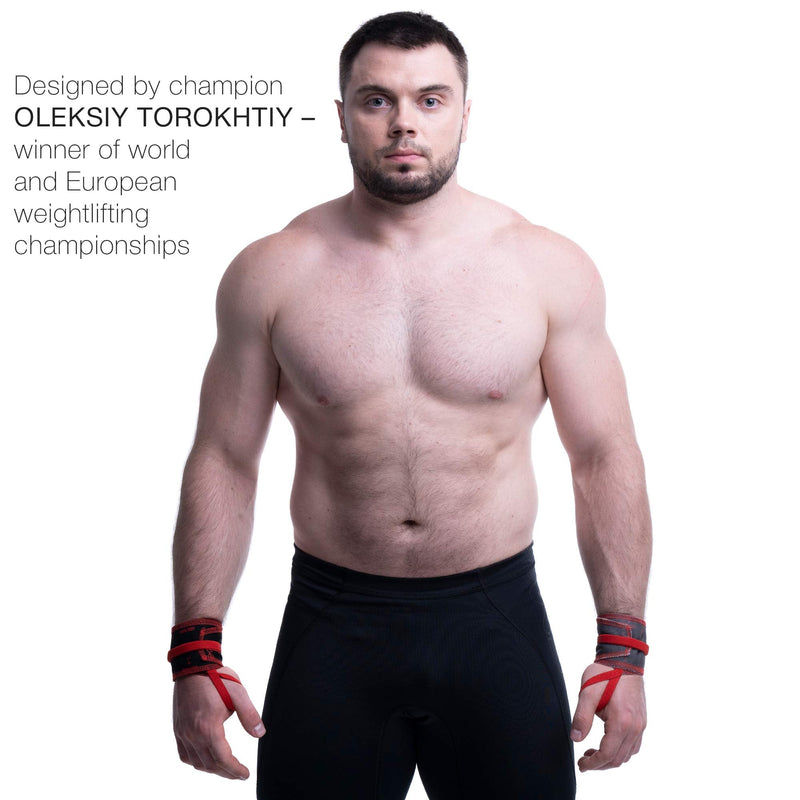 WARM BODY COLD MIND Premium Cotton Wrist Wraps for Crossfit, Olympic Weight Lifting, Powerlifting, Bodybuilding, Deadlift, Strength Training and Wrist Support with Thumb Loop Orange/Focus - NewNest Australia