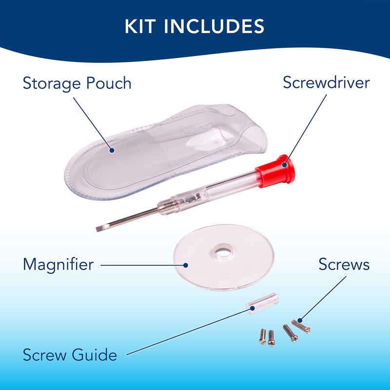 Apex Glasses Repair Kit - Eyeglass Repair Kit with Small Screwdriver ,Eyeglass Screws, Magnifying Glass, Screw Guide, & Storage Pouch - Universal Eyeglass Repair Kit for Reading Glasses, & Sunglasses - NewNest Australia
