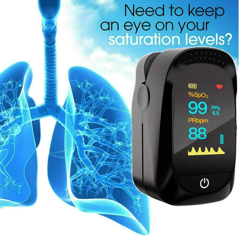 2021 Finger Pulse Oximeter for Home use UK CE Approved IMDK Certified Fingertip Blood Oxygen Saturation Monitor with Fast Readings and LED Screen for Adults and Children - NewNest Australia