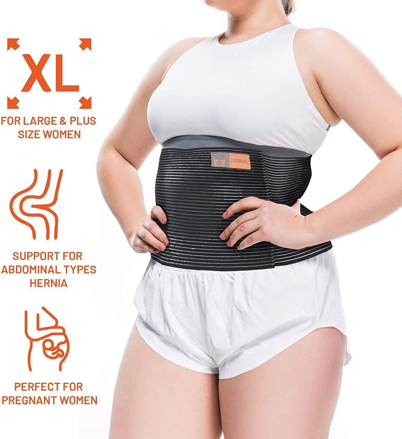 Plus Size Umbilical Hernia Support Belt I Pain and Discomfort Relief from Umbilical, Navel, Ventral and Incisional Hernias I Hernia Binder for Big Men and Large Women I L/XL Large/X-Large (Pack of 1) - NewNest Australia