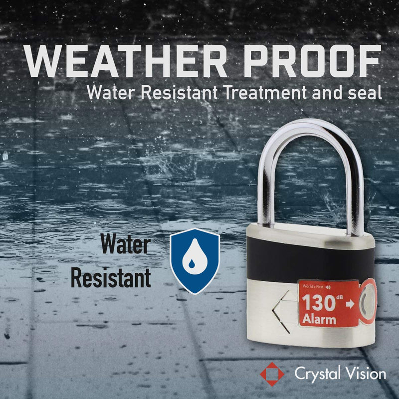 Crystal Vision Anti-Theft Loud 130db Alarm Lock Weather Proof Heavy Duty Multi Purpose (8.5mm) 8.5mm - NewNest Australia