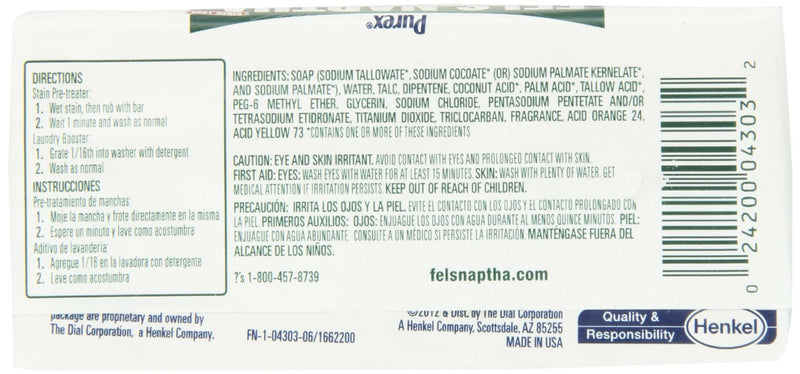 Fels Naptha Laundry Bar and Stain Remover, 5.5 Ounce - Pack of 3 - NewNest Australia