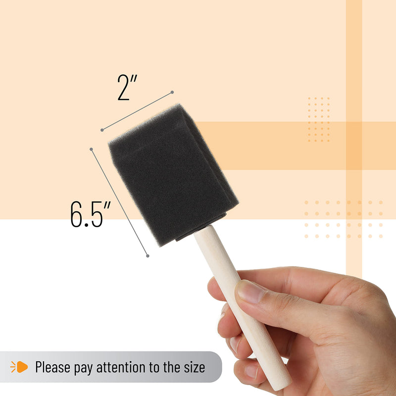 Bates- Foam Paint Brushes, 16pcs, 2 Inch, Sponge Brushes, Sponge Paint Brush, Foam Brushes, Foam Brushes for Painting, Foam Brushes for Staining, Paint Sponges, Foam Sponge Brush - NewNest Australia