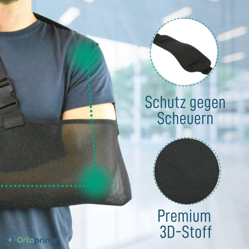 Ortoprime Breathable Arm And Shoulder Sling - Bilateral Support For Left And Right Elbow - Medical Bandage For Men And Women - Locking Sling For Winter And Summer - NewNest Australia