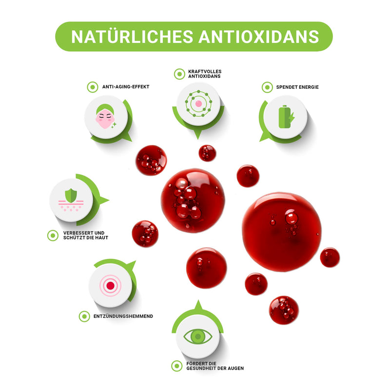 Organic Astaxanthin * 30 Vegetarian Capsules / 8 mg * Natural Antioxidant * Energy + Eye Health + Skin Care * - NewNest Australia