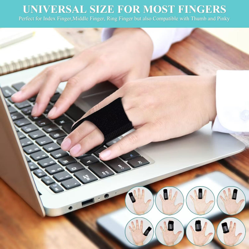 VerteLife Upgraded Finger Splint Single or Double Buddy Splints with 2 Metal Bars Adjustable Trigger Finger Support Brace Mallet Finger Protector for Arthritis and Injured Finger - NewNest Australia