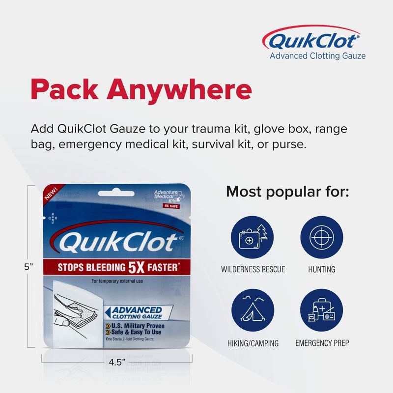 QuikClot Advanced Clotting Gauze - 3 x 24 in (2 Strips) - NewNest Australia