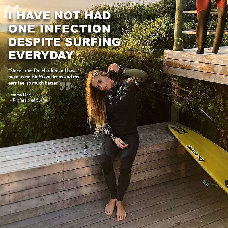 BigWave Drops - Ear Drops Formulated to Treat Swimmer's Ear - Surfer's Ear - Ear Infections - Made to Heal, Dry, & Soothe to Reduce Ear Pain - Designed to Improve Earwax Removal & Reduce Inflammation - NewNest Australia