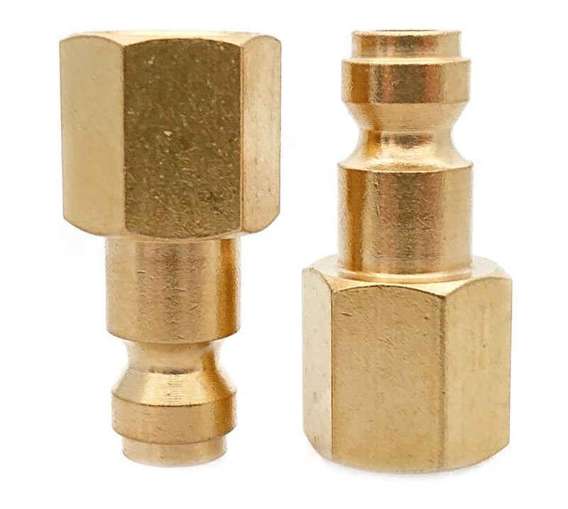 Tanya Hardware Coupler and Plug Kit (14 Piece), Automotive Type C, 1/4 in. NPT, Solid Brass Quick Connect Air Fittings Set 14 Piece - NewNest Australia