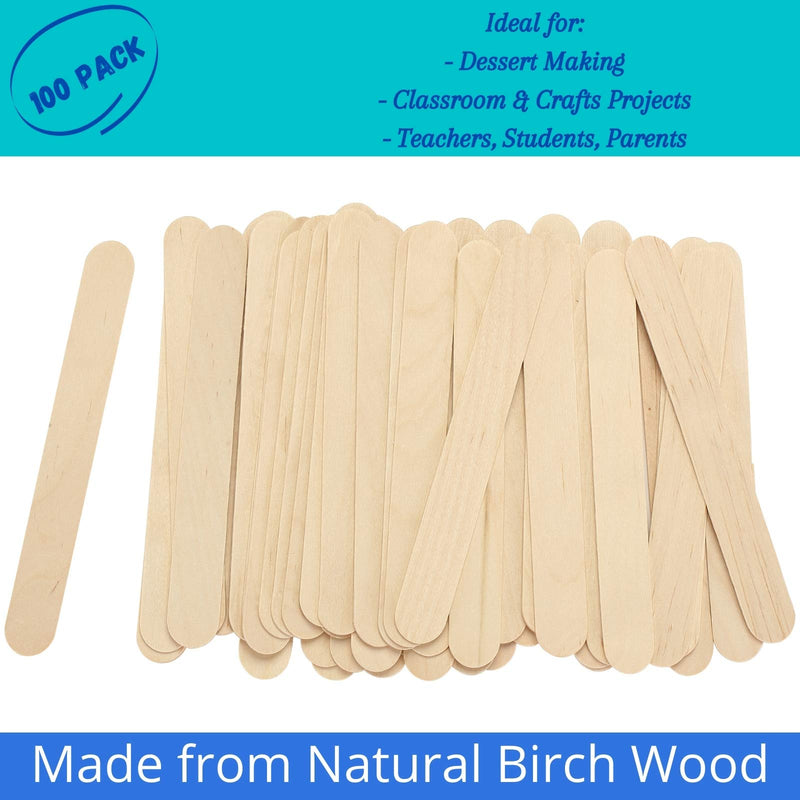 Mr. Pen- Craft Sticks, Jumbo Popsicle Sticks, 100 Pack, 5.75 inch, Large Popsicle Sticks, Large Craft Sticks, Large Waxing Sticks, Wood Sticks for Waxing, Jumbo Popsicle Sticks for Crafts - NewNest Australia