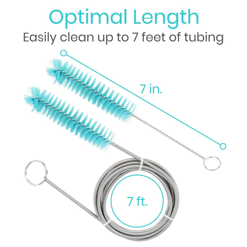 Vive CPAP Tube Cleaning Brush - Stainless Steel Cleaner for Mask and Pipe - Wire Bristle Solution - for 7 Foot Hose and 22 mm Diameter - Portable, Flexible and to Easily Clean Standard Tubing Kit - NewNest Australia