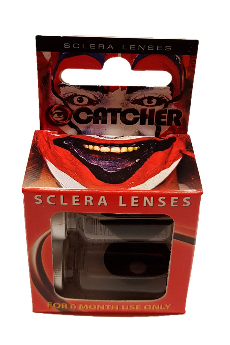 Eyecatcher 84091541-s03 - Colored Sclera Contact Lenses, 1 Pair, for 6 Months, Black, Carnival, Halloween - NewNest Australia