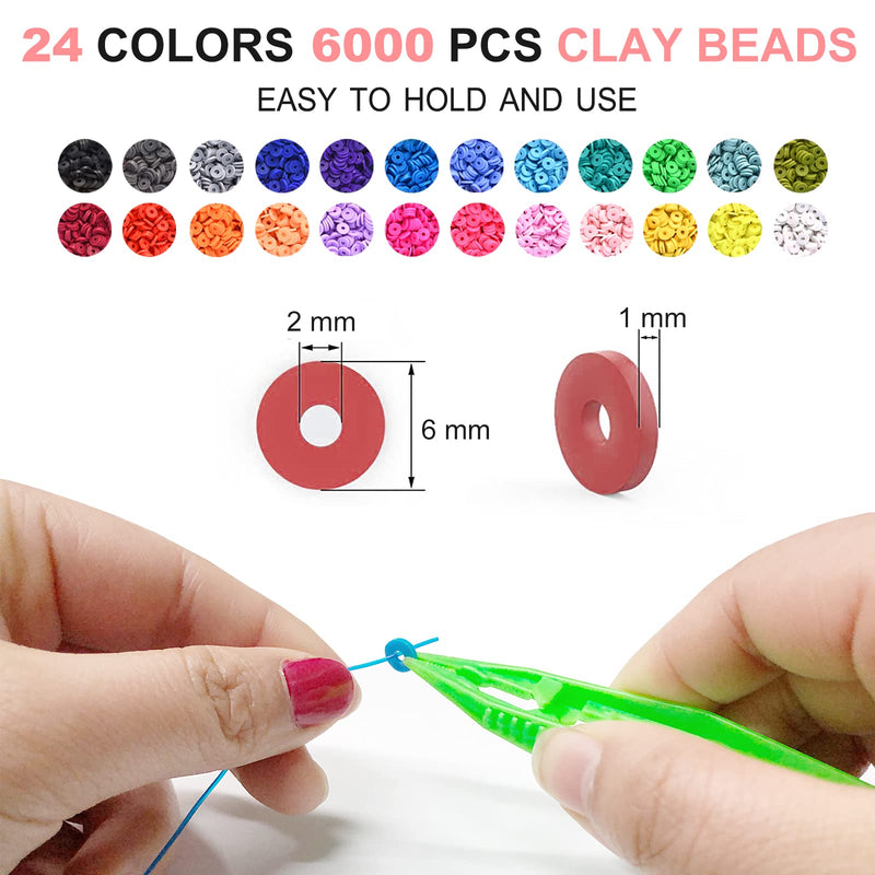 7200 Clay Beads Bracelet Making Kit,Jewelry Beading Supplies and Charms,Arts Crafts Gifts Set(2 Storage Boxes) - NewNest Australia