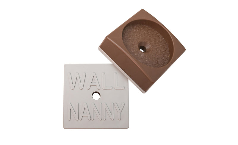 Wall Nanny Mini (4 Pack - Made in USA) Smallest Low-Profile Wall Protector for Baby Gates - Perfect in Doorways - Best Saver Cups Guard Trim & Paint for Child Dog Pet & Safety Pressure Gate (Brown) Brown - NewNest Australia