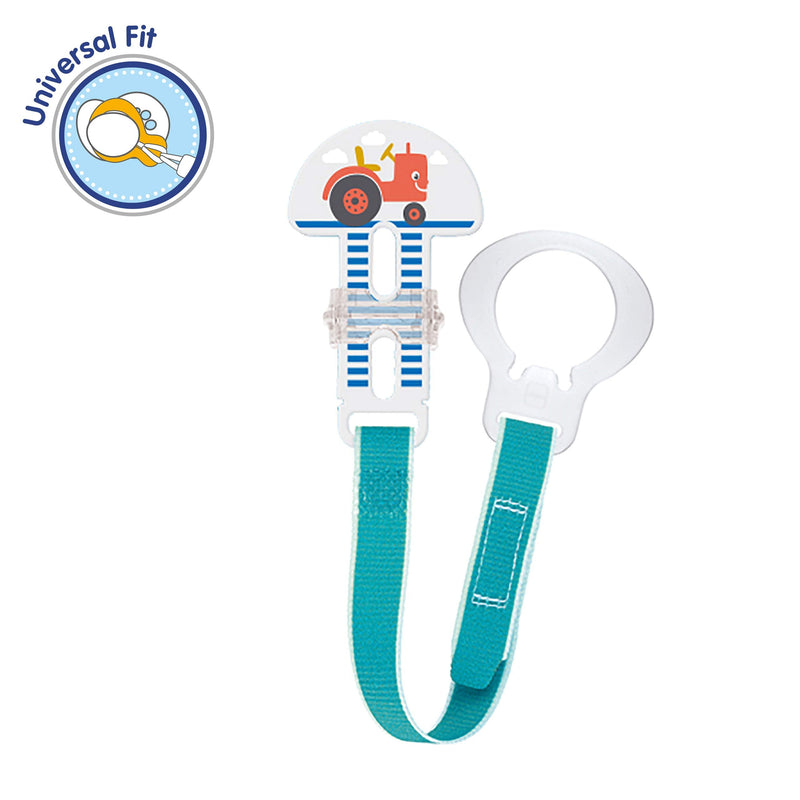 MAM Trends Design Collection Pacifier Clip (1-Pack), Clip for Pacifiers with Fastener and Flexible Ring, Baby Pacifier Clip for Boys, Designs May Vary 1 Pack Boy - NewNest Australia