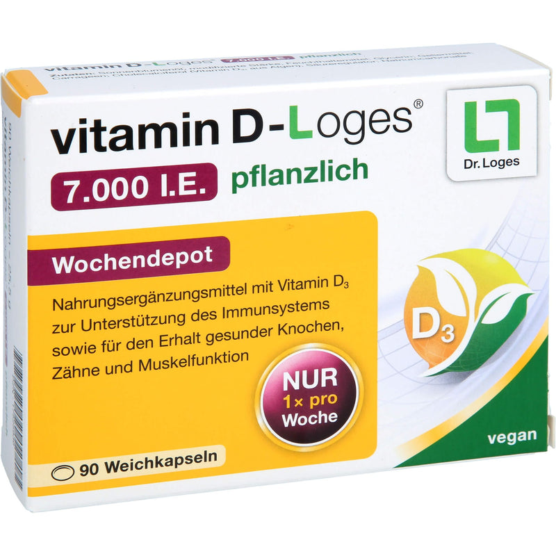 vitamin DL oges® 7,000 IU plant-based - 90 soft capsules - dietary supplement with vitamin D3 to support the immune system and maintain healthy bones, teeth and muscle function 90 pieces (pack of 1) - NewNest Australia