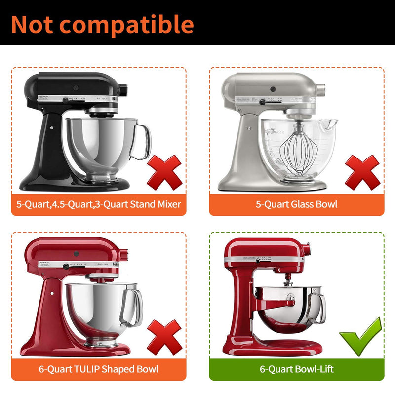 KITCHPOWER 6 Quart Flex Edge Beater for KitchenAid Bowl-Lift Stand Mixers, Kitchenaid Paddle Attachment Mixer Accessory - NewNest Australia