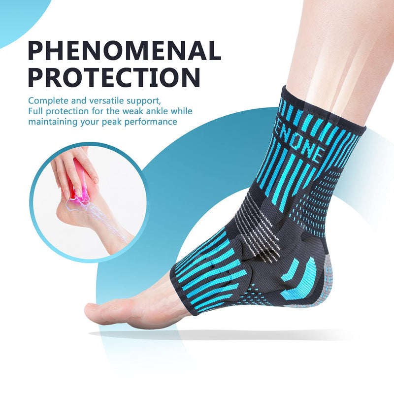 Professional Ankle Brace Pack Of 2, Breathable Ankle Support For Women/Men, Compression Socks, Foot Bandage For Plantar Fasciitis, Arthritis, Sprained Ankle, Achilles Tendon, Sports - NewNest Australia