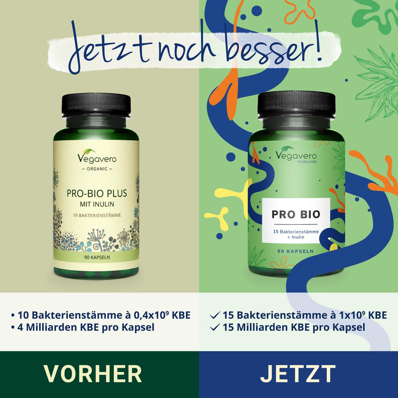 CULTURES Complex Vegavero® | 100% ORGANIC | 15 bacterial strains with inulin | Lactobacillus & Bifidobacterium | 60 gastro-resistant capsules | Laboratory tested | Vegan - NewNest Australia