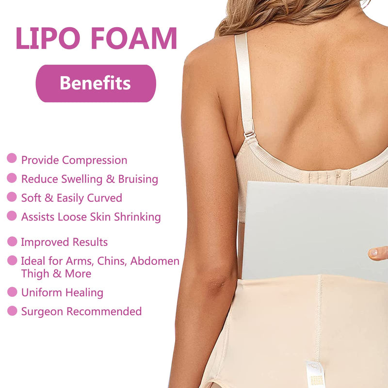Lipo Foam Abdominal Board 8 X 11 X 0.5 Inch Compression Plate Lipo Board Abdominal Abdominal Abdominal After Surgery Extra Thick Super Soft Liposuction Medical Foam Pad For Waist And Abdomen 4 Packs - NewNest Australia