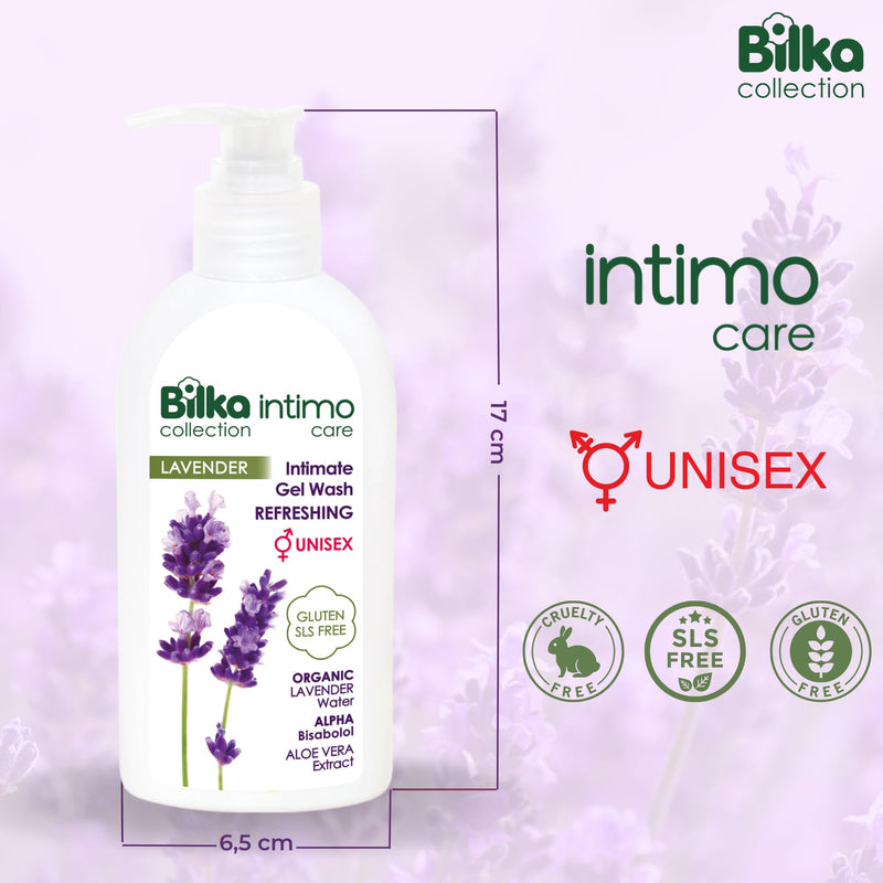 Bilka Collection Intimate Wash Lotion With Organic Lavender Water And Aloe Vera Extract, Refreshing, Unisex Intimate Care For Daily Hygiene, Paraben-Free, Sls Free, 200 Ml - NewNest Australia