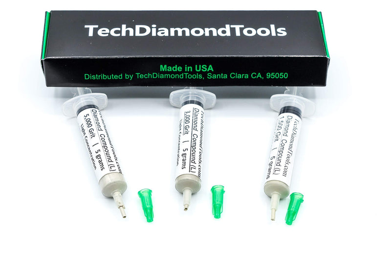 TechDiamondTools Kit of 3 Diamond Polishing Compound Polishing Paste 1500 3000 5000 Grit for Marble Glass Metal Rock Jewelry Resin Silver Gemstone with 10% of Diamond Powder USA Made 5000 3000 1500 grit - NewNest Australia