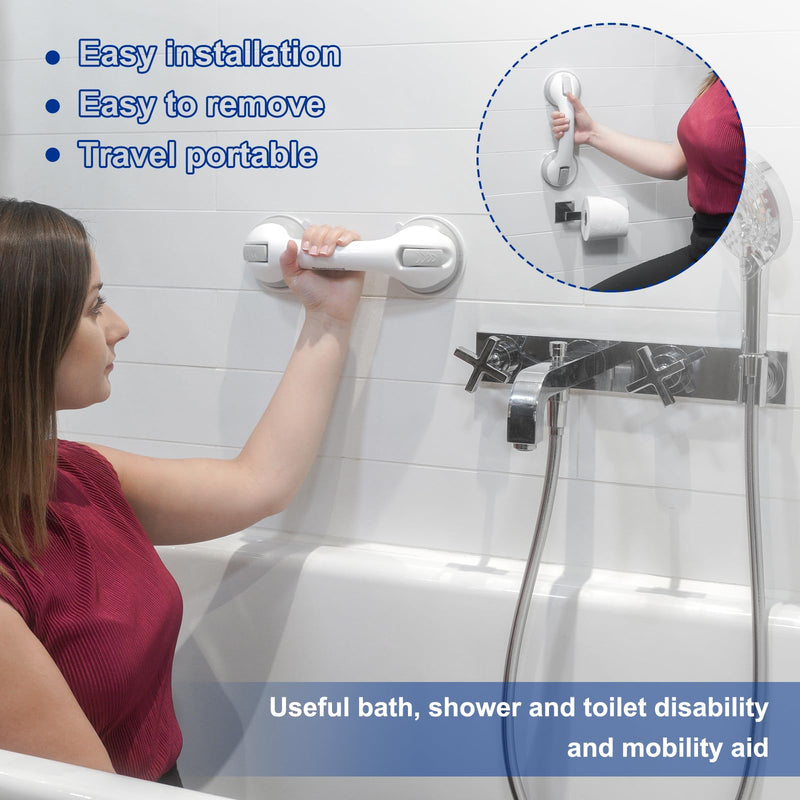 Newthinking Suction Bathroom Grab Rails, Hand Rail for Disabled, Portable Mobility Aids Safety Handle with Suction Cup Fitting, No Fixings Needed for Bathroom, Children and Disability Aids (1 Pack) 1 - NewNest Australia