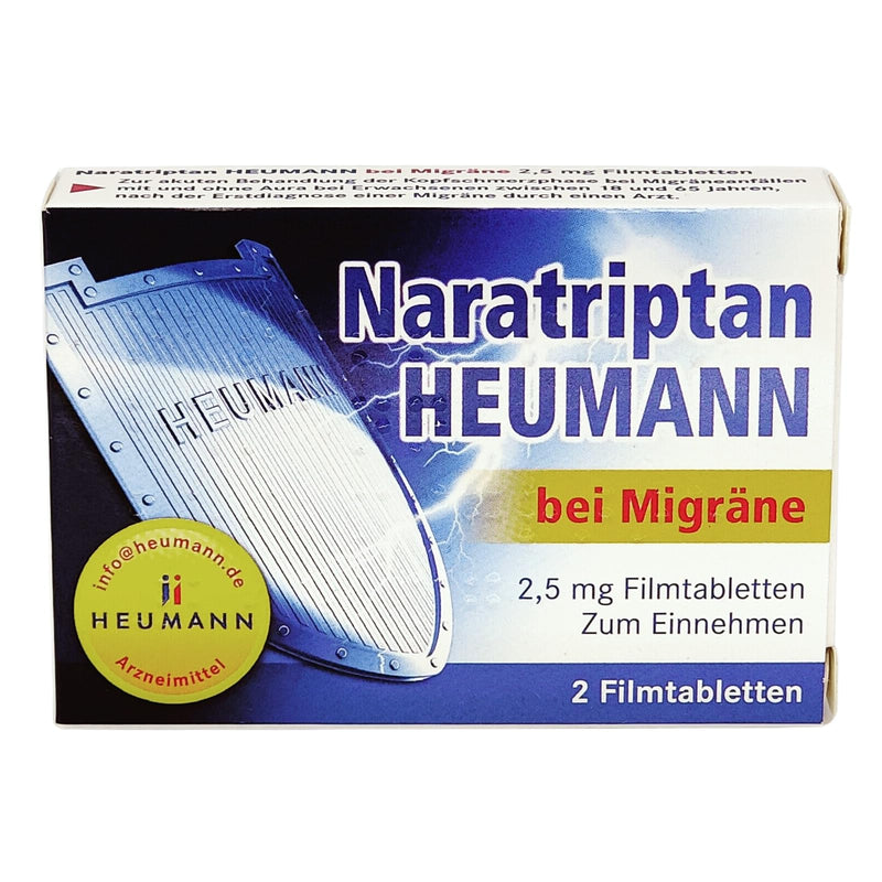 NARATRIPTAN HEUMANN economy set 3x 2 tablets I effective treatment of migraines I long-lasting effect I with give-away from Pharma Perle - NewNest Australia