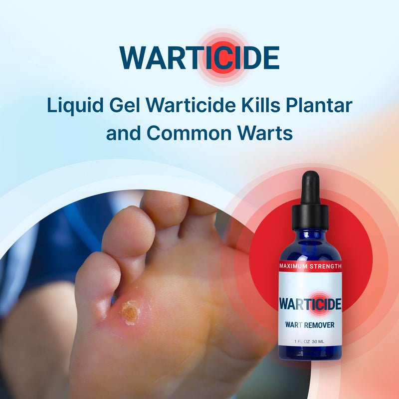 WARTICIDE Fast-Acting Wart Remover - Plantar and Genital Wart Treatment, Attacks Warts On Contact, Easy Application (1 Fluid Ounce) 1 Fl Oz (Pack of 1) - NewNest Australia