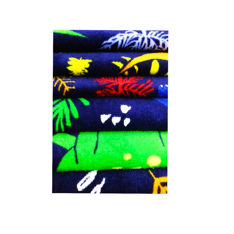 YIFONTIN Beach Towel for Kids, Dinosaur Velour Terry Towel, Cotton Blanket Throw, 30” X 60” for Travel Swimming Bath Camping and Picnic, Navy. Navy Dinosaur 30" x 60" - NewNest Australia