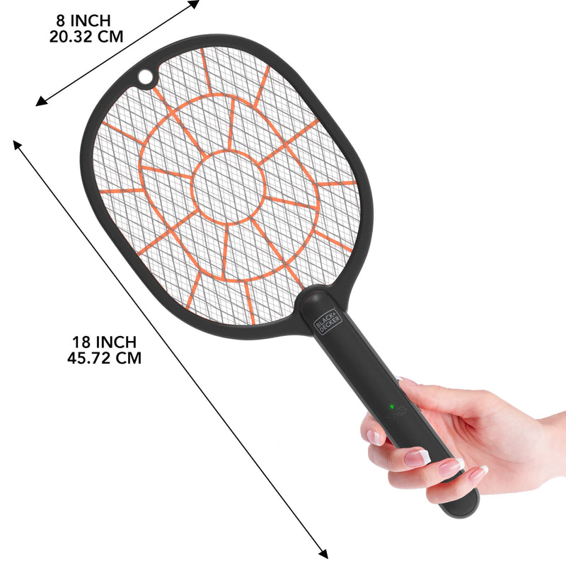 Black + Decker Electric Fly Swatter & Fly Zapper- Bug Zapper Racket Indoor & Outdoor- Handheld, Heavy- Duty Mosquito Swatter, Battery- Powered, Non- Toxic Safe for Humans & Pets Fly Swatters - NewNest Australia