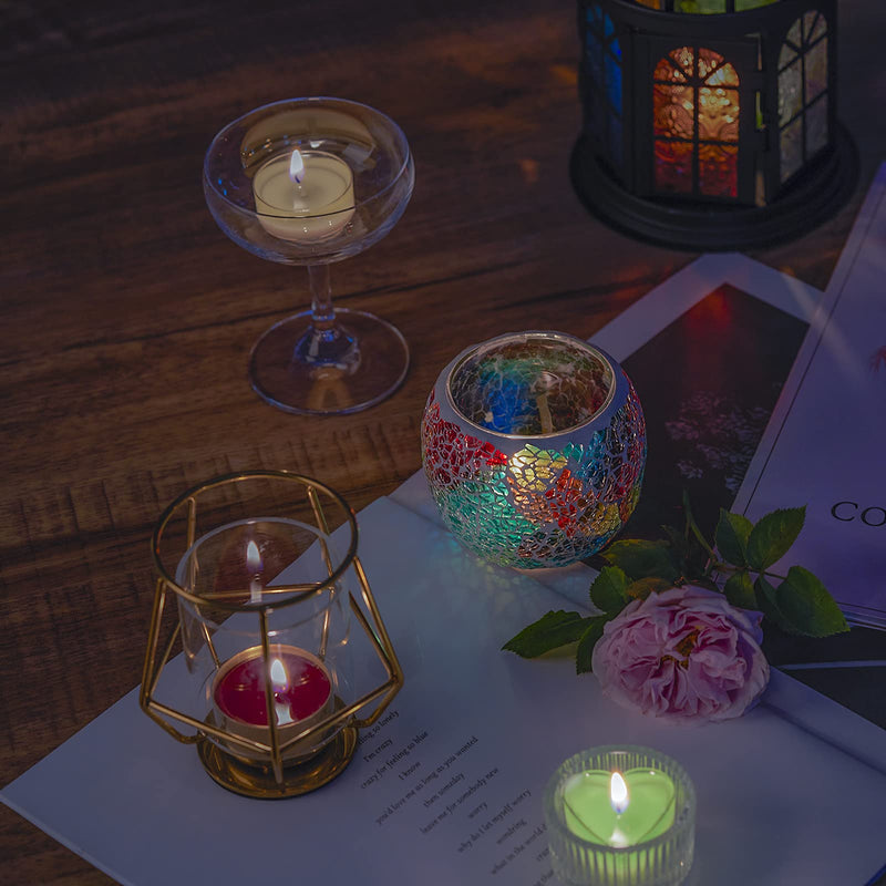 CandMak Tea Light Candle Cups, 50pcs Clear Polycarbonate Plastic Empty TeaLight Mold Tin Container with 50pcs TeaLight Candle Wicks (Circle) Circle - NewNest Australia