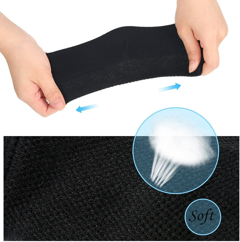 Moisturizing Socks,3 Pairs, Soft Ventilate Gel Heel Socks Open Toe Socks for Dry Hard Cracked Skin Moisturizing Day Night Care Skin (Black, Regular Size) Black - NewNest Australia