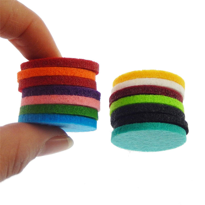 Pack of (x60) Round 30mm Replacement Refill Pads Mixed Colors Aromatherapy Essential Oil Diffuser Locket Necklace Felt Pads Thickened Highly Absorbent Craft Making Accessories - NewNest Australia