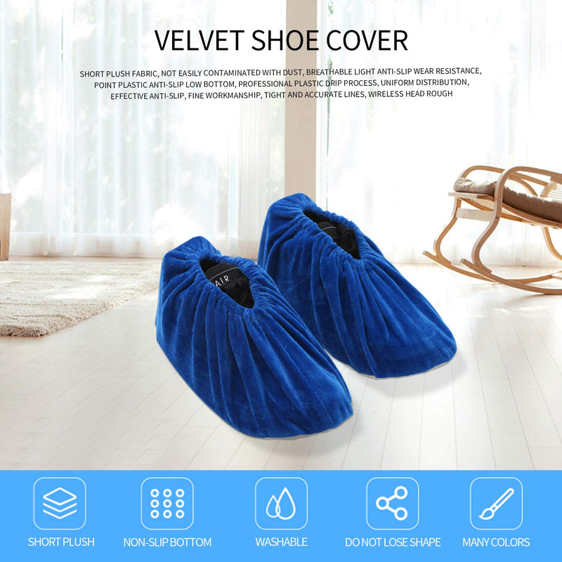 5 Pairs Reusable Non Slip Shoe Covers, Premium Soft Washable Thickened Boot Shoe Covers for Household, Office, Laboratory - NewNest Australia