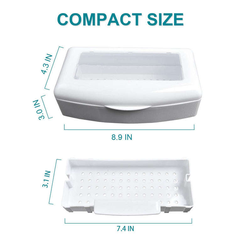Nail Tool Sterilizer Box, Plastic Sterilization Tray for Tweezer, Eyelash Extensions, Nail Implement for Esthetician - NewNest Australia