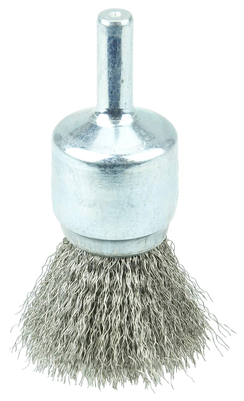 Weiler 10018 3/4" Crimped Wire End Brush, .0104" Stainless Steel Fill, Made in the USA 0.0104" Wire Fill - NewNest Australia