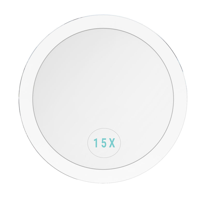 15X Magnifying Mirror – Use for Makeup Application - Tweezing – and Blackhead/Blemish Removal – 6 Inch Round Mirror with Three Suction Cups for Easy Mounting - NewNest Australia