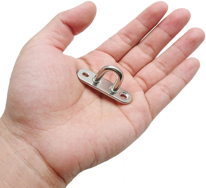 8 Pcs 1.8 Inch 304 Stainless Steel Ceiling Hooks Pad Eyes Plate Marine Hardware Hooks with Screws 1.8 x 0.6 Inch - NewNest Australia