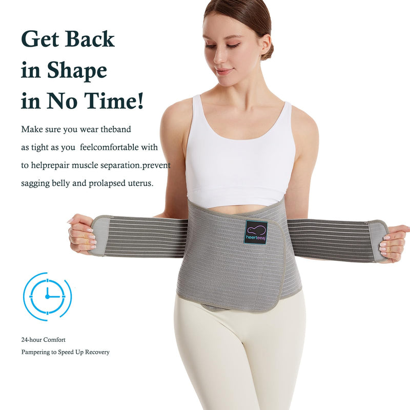 HEERTEEAJ Postpartum abdominal belt, postpartum care belt, post-operative abdominal belt, adjustable abdominal belt, lumbar/pelvic belt for abdominal support and back pain L 1 - NewNest Australia