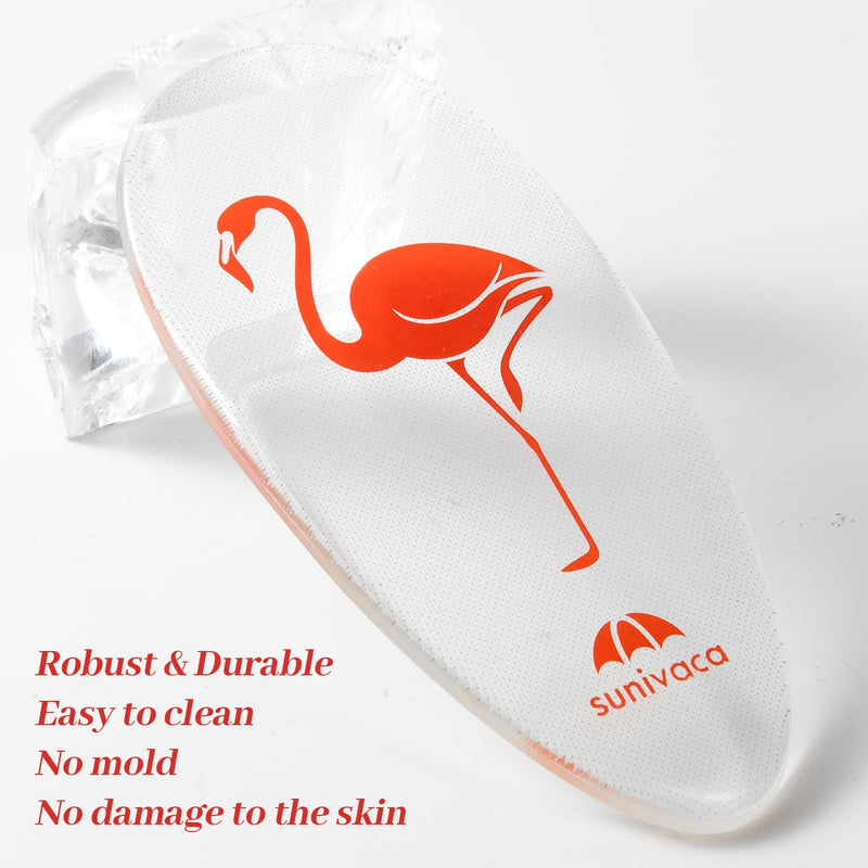 Sunivaca Glass Foot File Callus Remover for Feet, Flamingo Gifts for Women, Feet Scrubber Dead Skin Remover, Professional Pedicure Tools at Home, Heel Scraper for Cracked Heels Heavy Duty - NewNest Australia