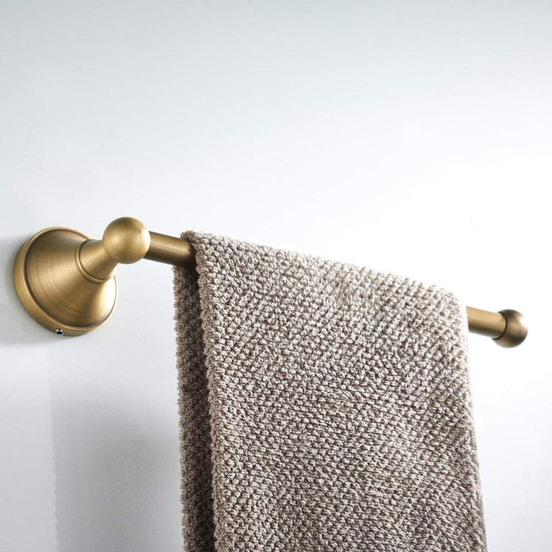 Flybath Open Towel Ring Bar Antique Brass Hanger Holder Wall Mounted, 29 cm / 11.4 inches, Brushed Bronze - NewNest Australia