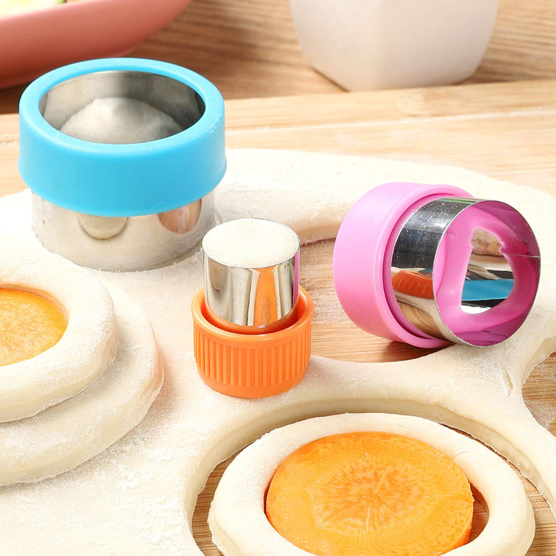 NewNest Australia - Round Cookie Biscuit Cutter Set, 6 Graduated Circle Pastry Cutters, Stainless Steel Cookie And Dough Cutters for Donut and Scone, Circle Cutter Cake Ring Molds 